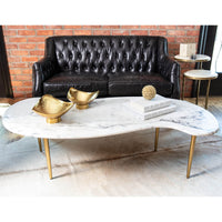 Jagger Marble Cocktail Table White