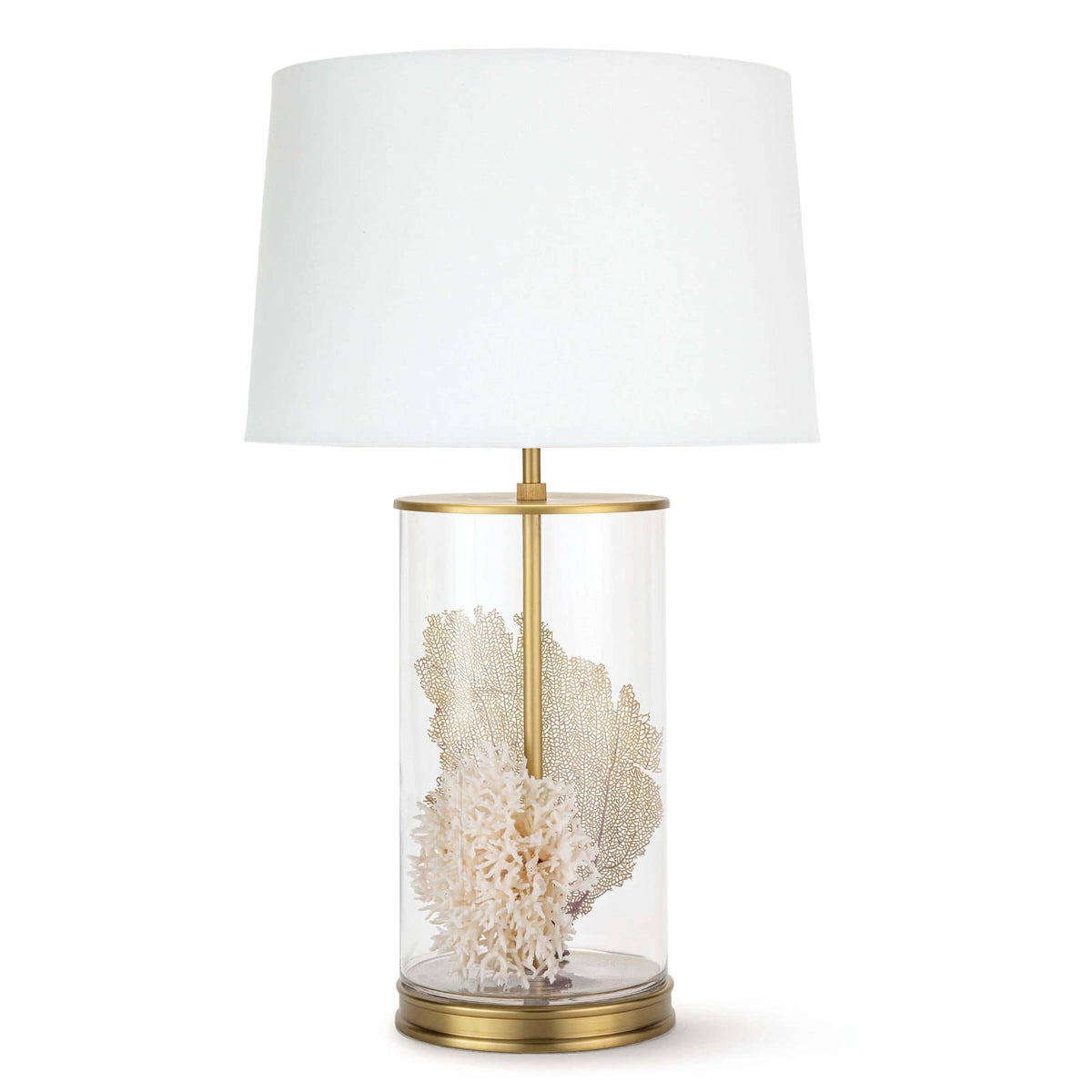 Southern Living Magelian Glass Table Lamp Natural Brass