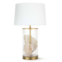 Southern Living Magelian Glass Table Lamp Natural Brass