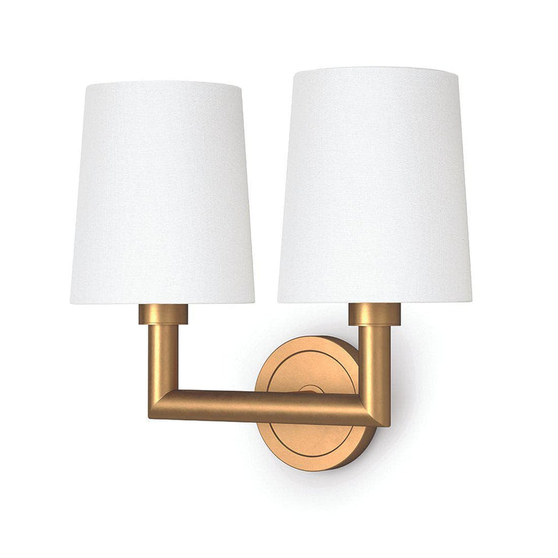 Southern Living Legend Sconce Double Natural Brass