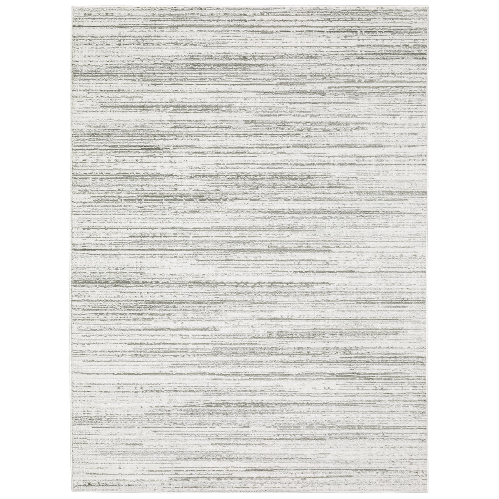 Montecito White & Grey Abstract Stripe Rug