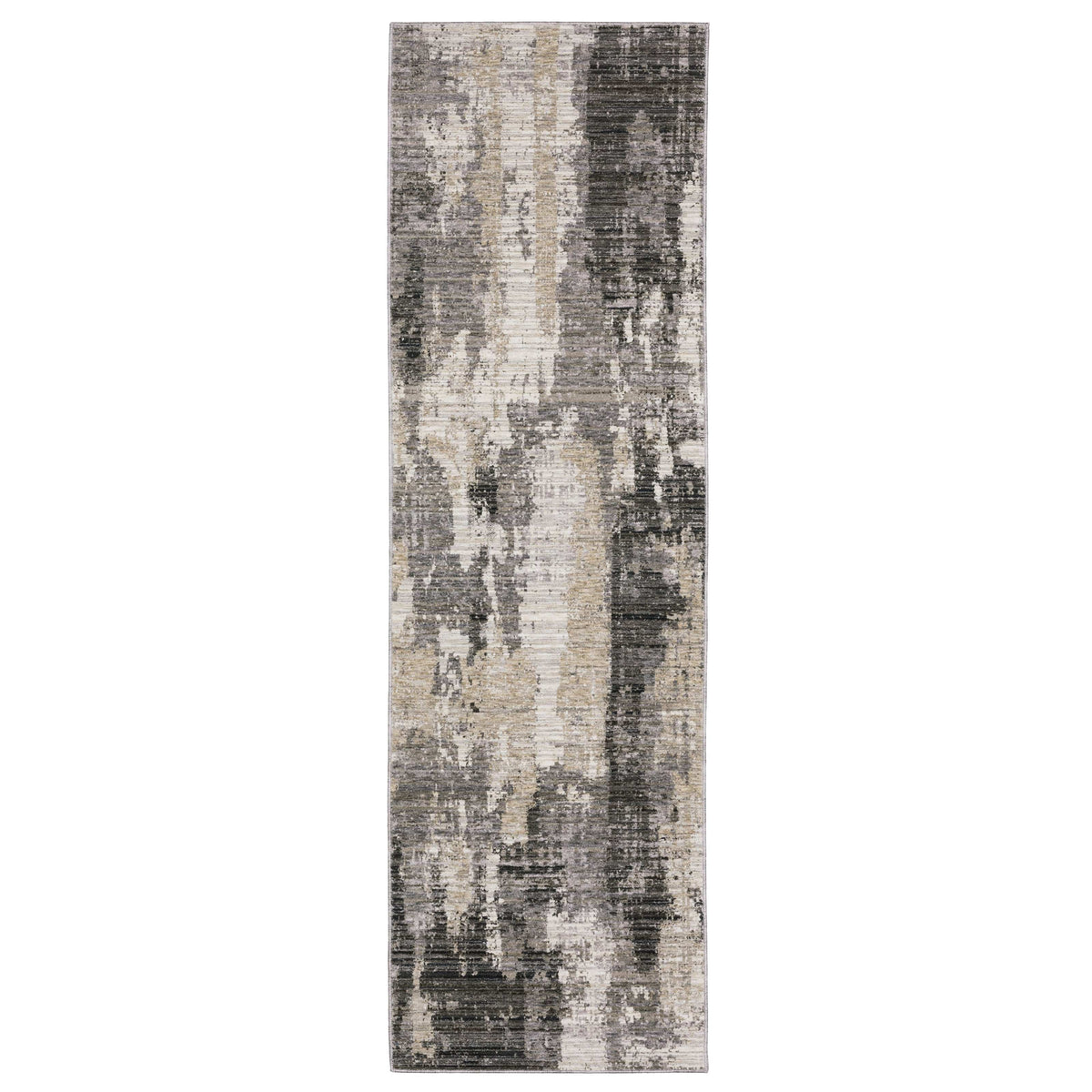 Nebulous Ivory, Grey & Black Contemporary Rug