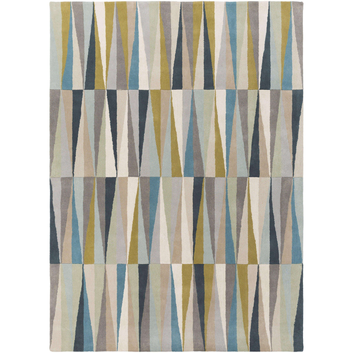 Oasis Geometric Multicolor Wool Rug