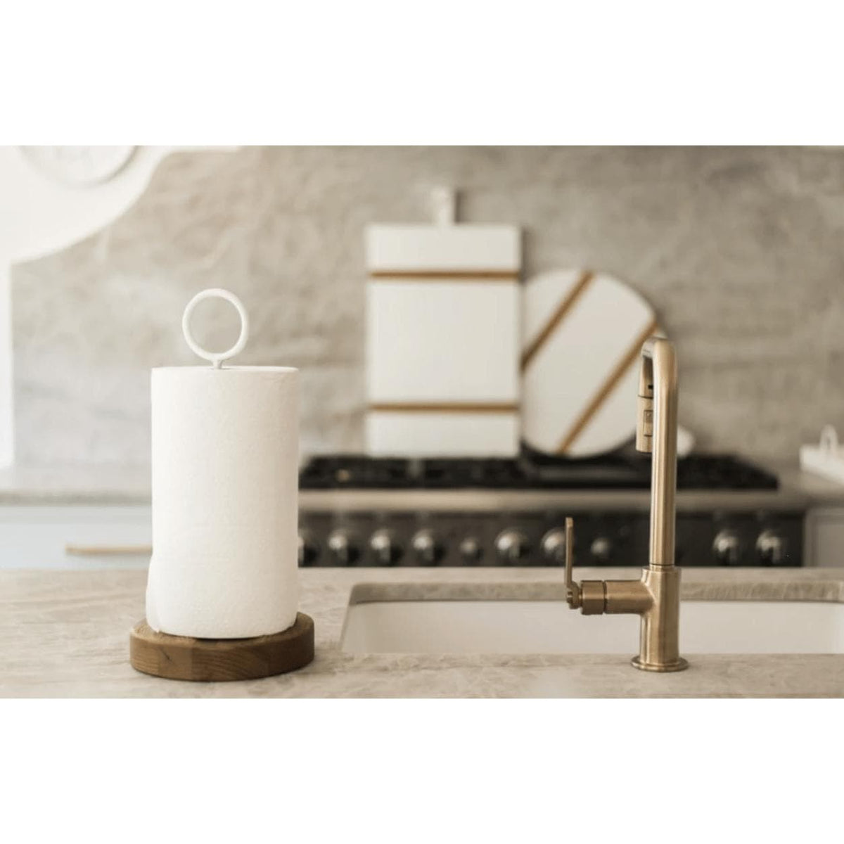 Bianca Natural Wood Paper Towel Holder