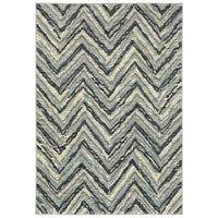 Seneca Blue & Ivory Chevron Rug