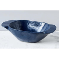 Navy Decorative Wooden Dough Bowl