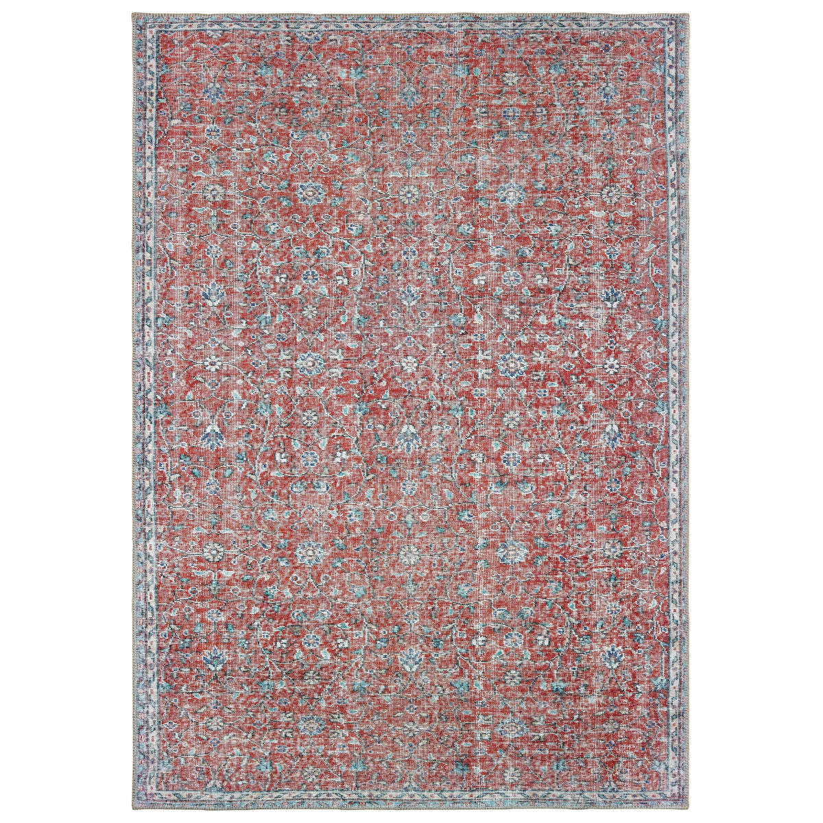 Sofia Red & Blue Casual Rug