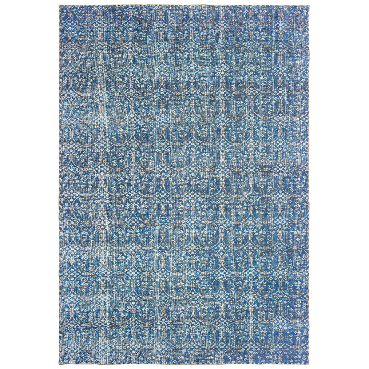 Sofia Blue & Brown Casual Rug