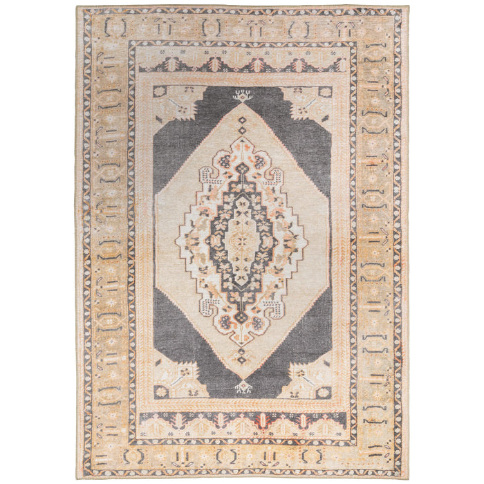 Sofia Gold & Charcoal Traditional Rug