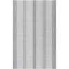 Tartan Light Gray Striped Hand Woven Rug