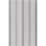 Tartan Light Gray Striped Hand Woven Rug